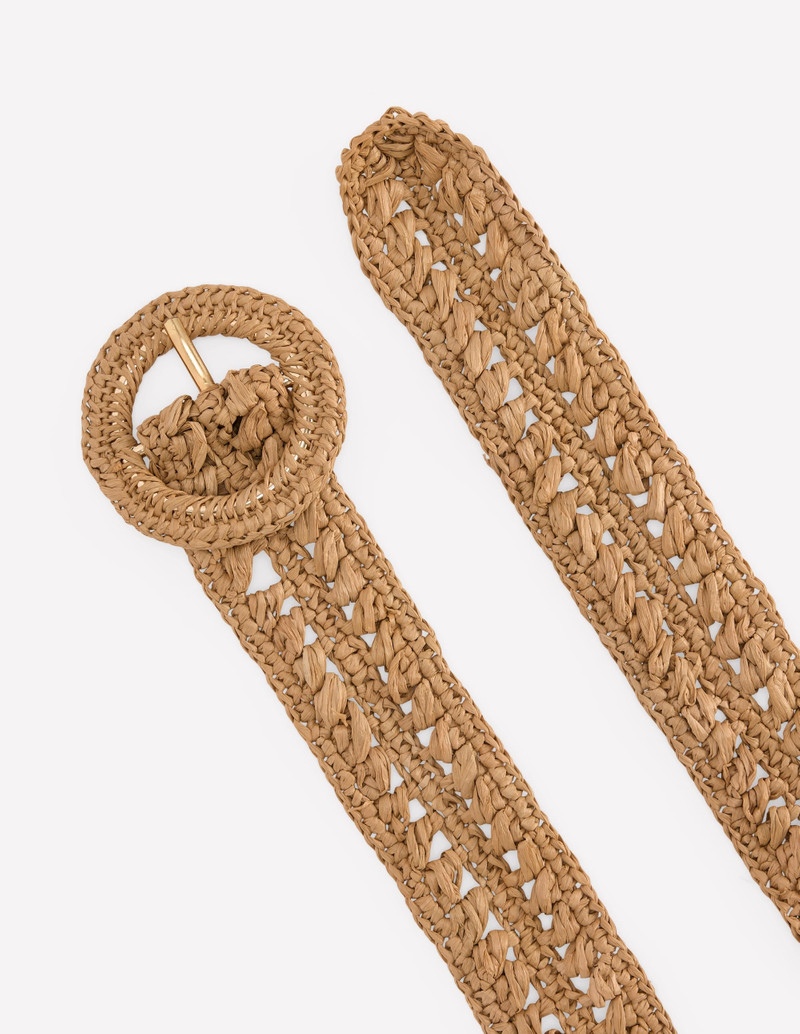 Interest Raffia Belt-Natural 3