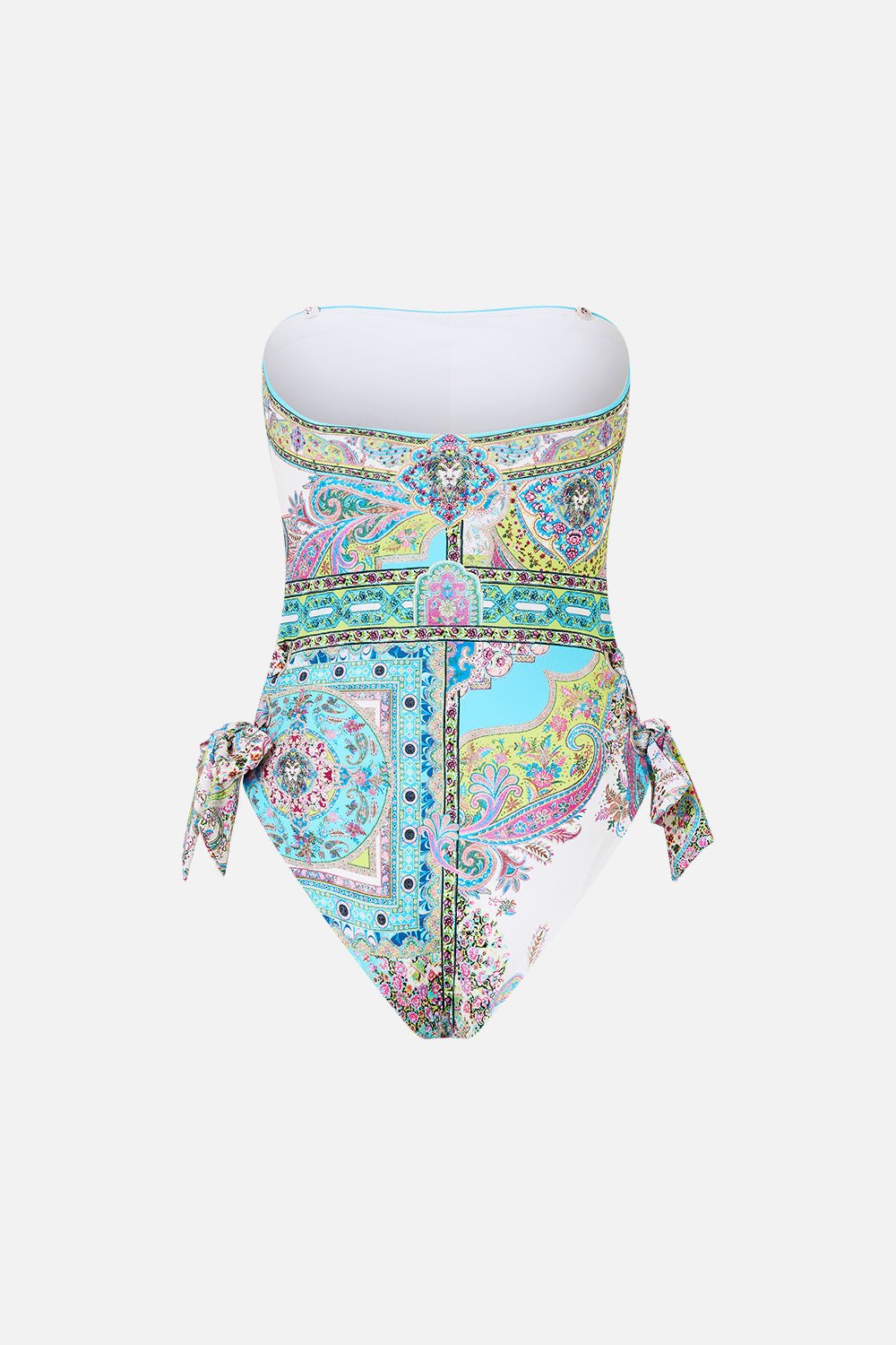 BANDEAU ONE PIECE WITH EYELET TIE SIDES - 8