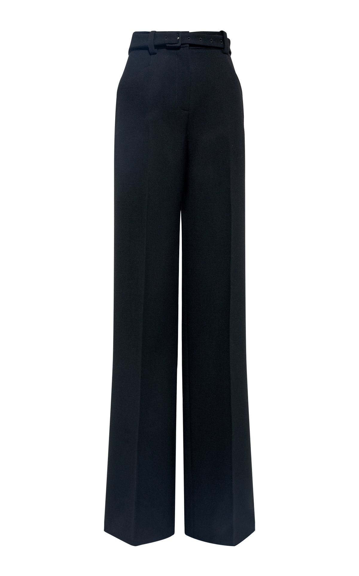 Norman Wide-Leg Pant in Black Recycled Virgin Wool - 1