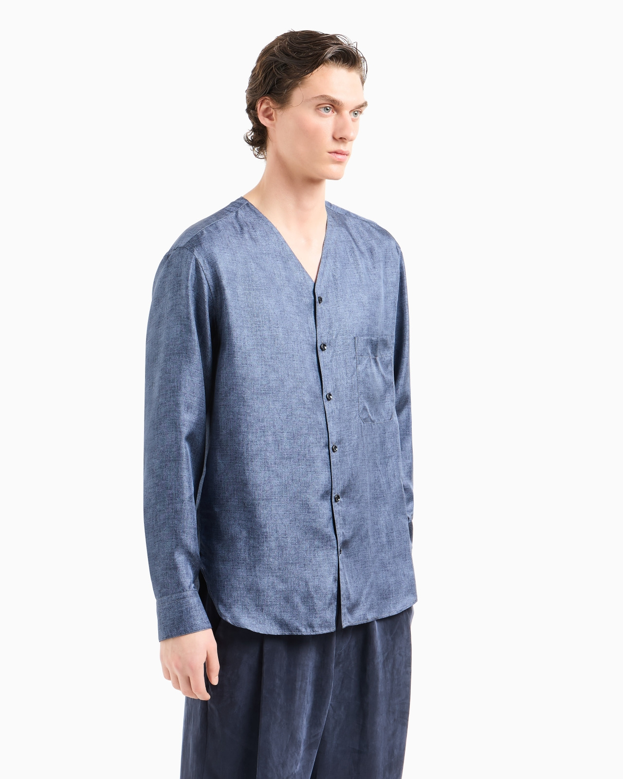 SHIRT IN PRINTED SILK TWILL - 4