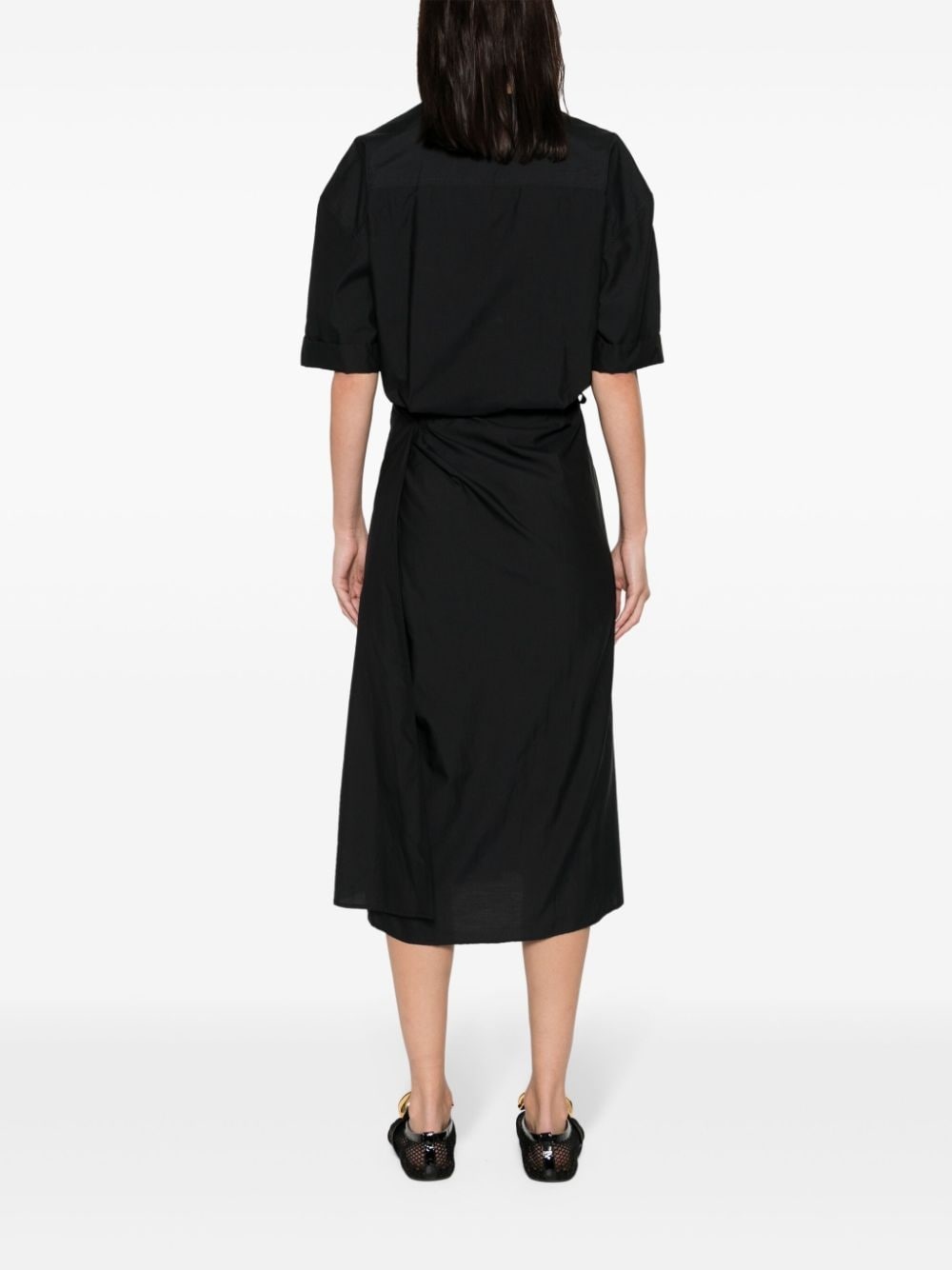 cowl-neck midi dress - 4