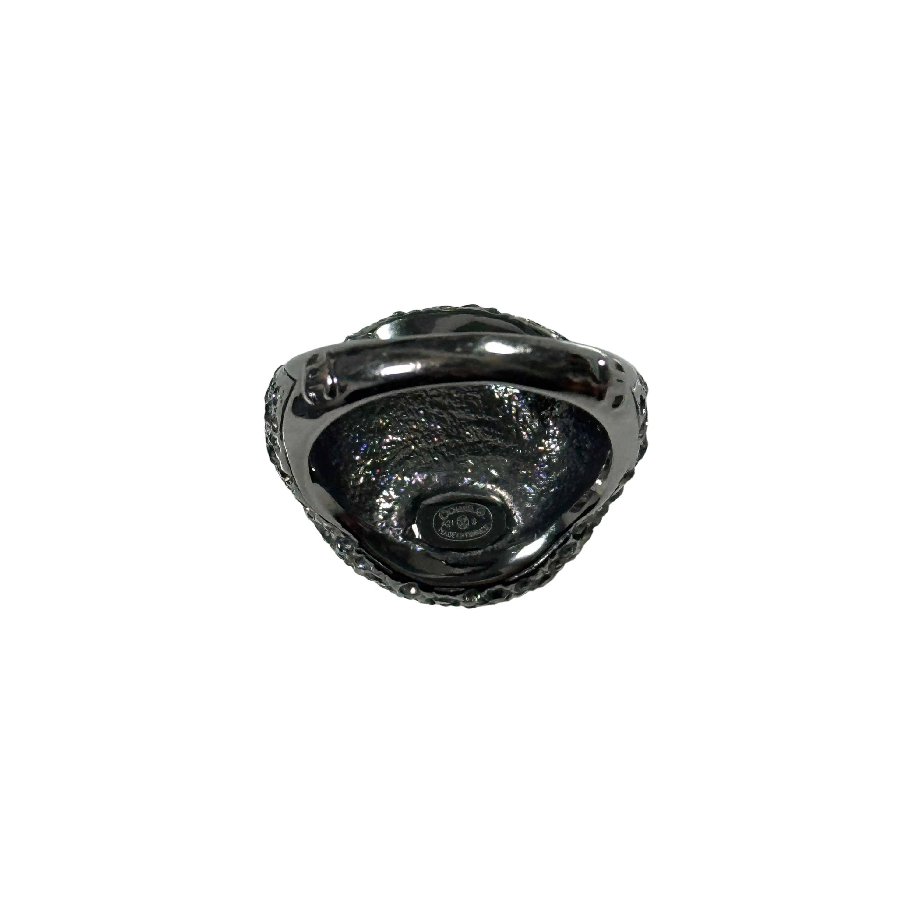 CHANEL Spring Summer 2021 Embellished CC Logo Ring - 5