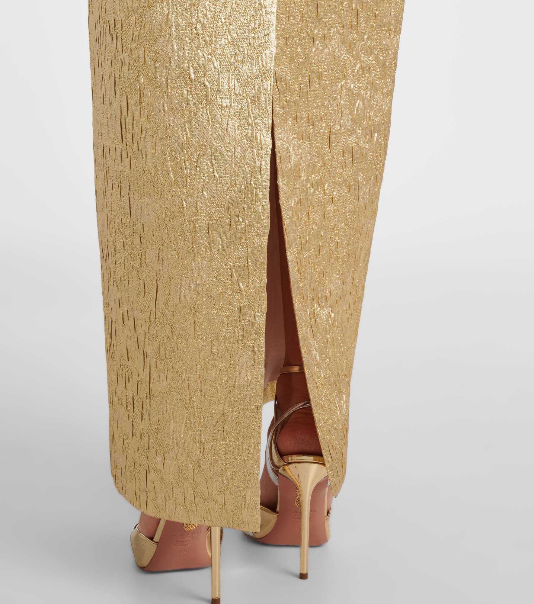 Micheline metallic cloque gown - 5
