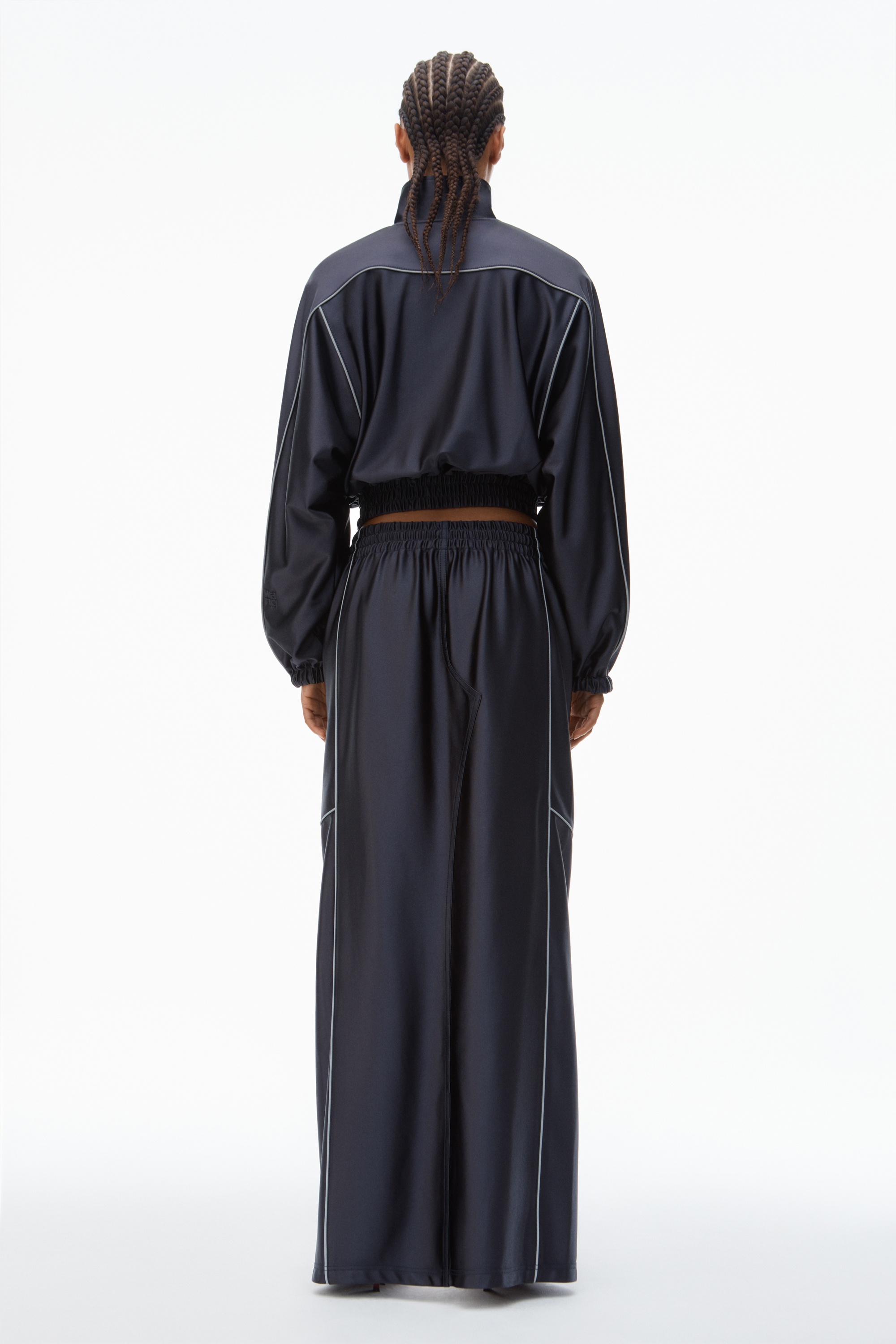Deconstructed Track Jacket in Satin Faille Jersey - 5