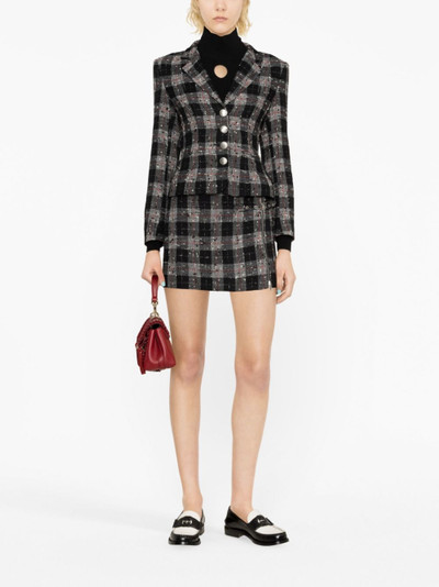 Alessandra Rich check-pattern miniskirt outlook