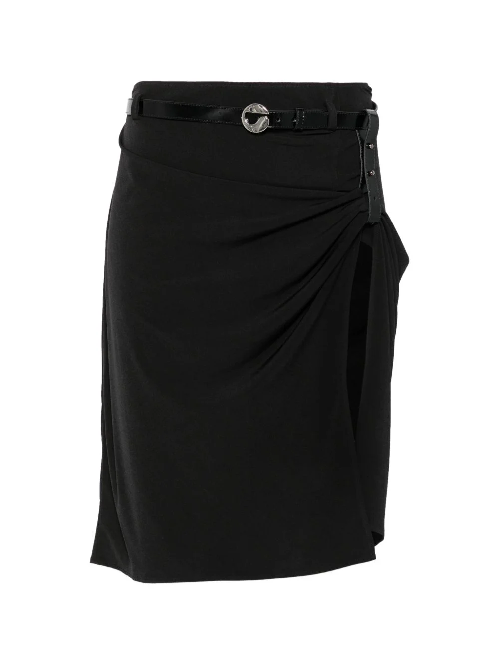 belted ruched midi skirt - 1