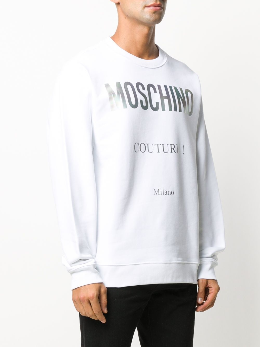 metallic logo sweatshirt - 3