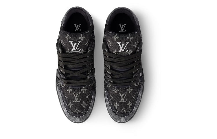 LOUIS VUITTON LV Trainer Sneakers 'Black Grey Denim Monogram' 1AC4ZB - 3