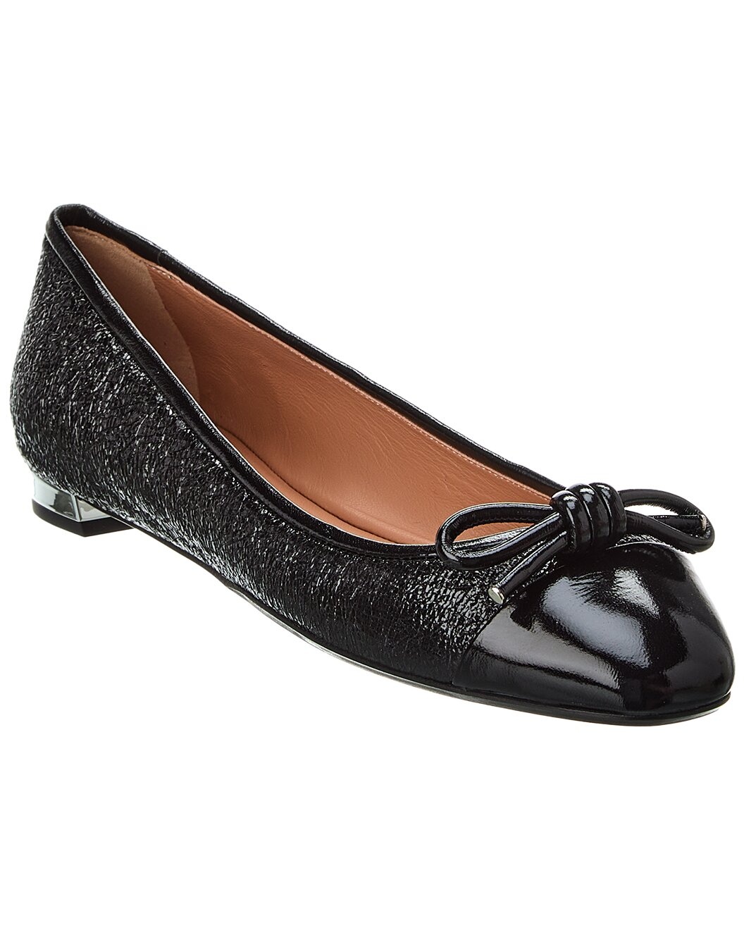Aquazzura Parisina Cracked Leather Ballet Flat - 1