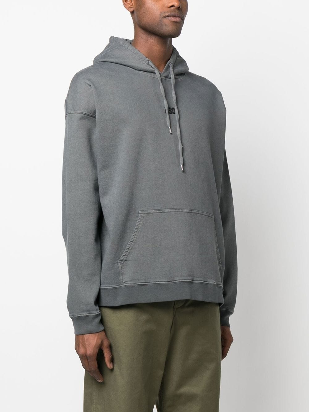 embroidered-logo long-sleeve hoodie - 3