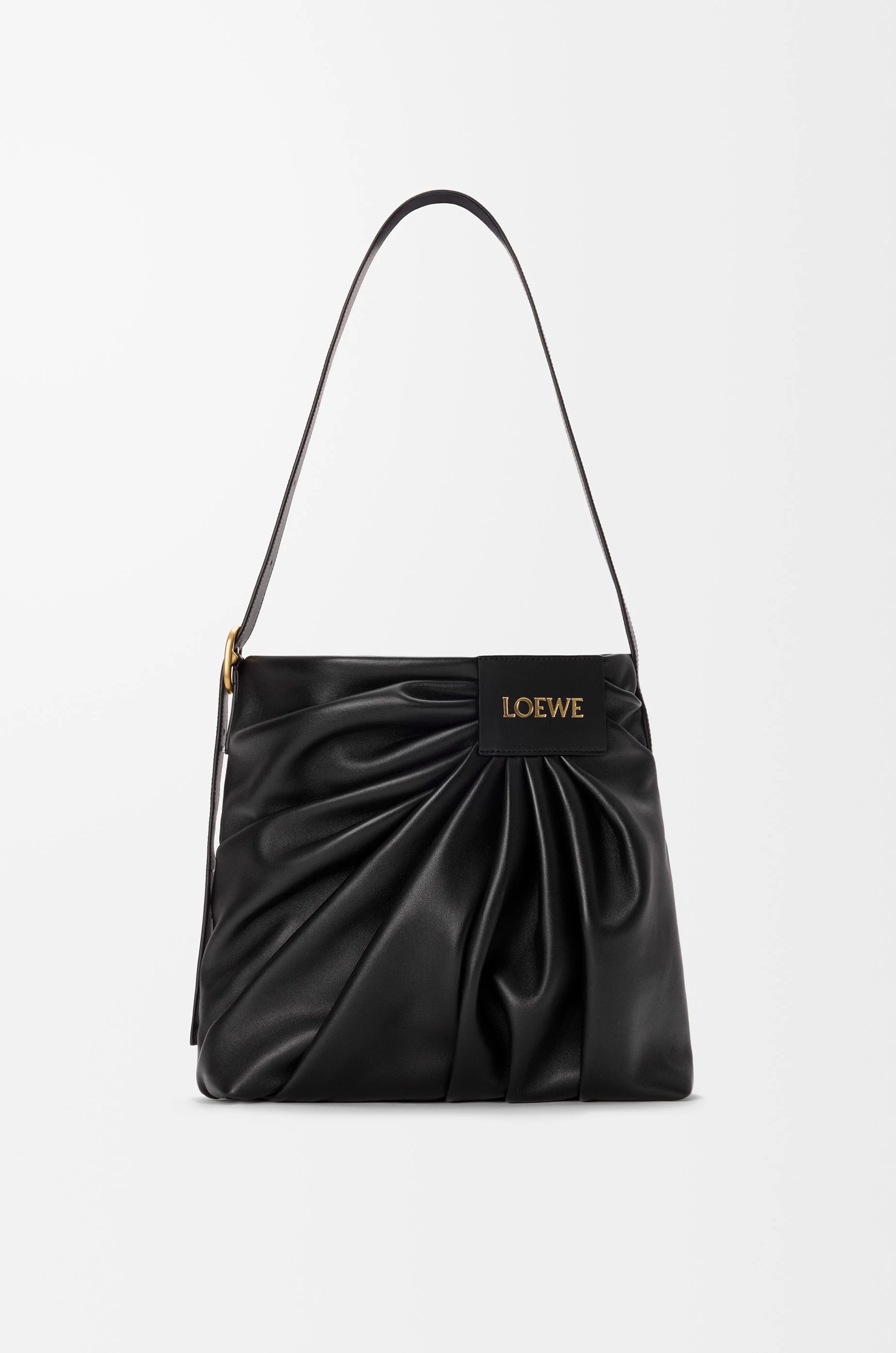 Draped tote in mellow nappa lambskin - 1