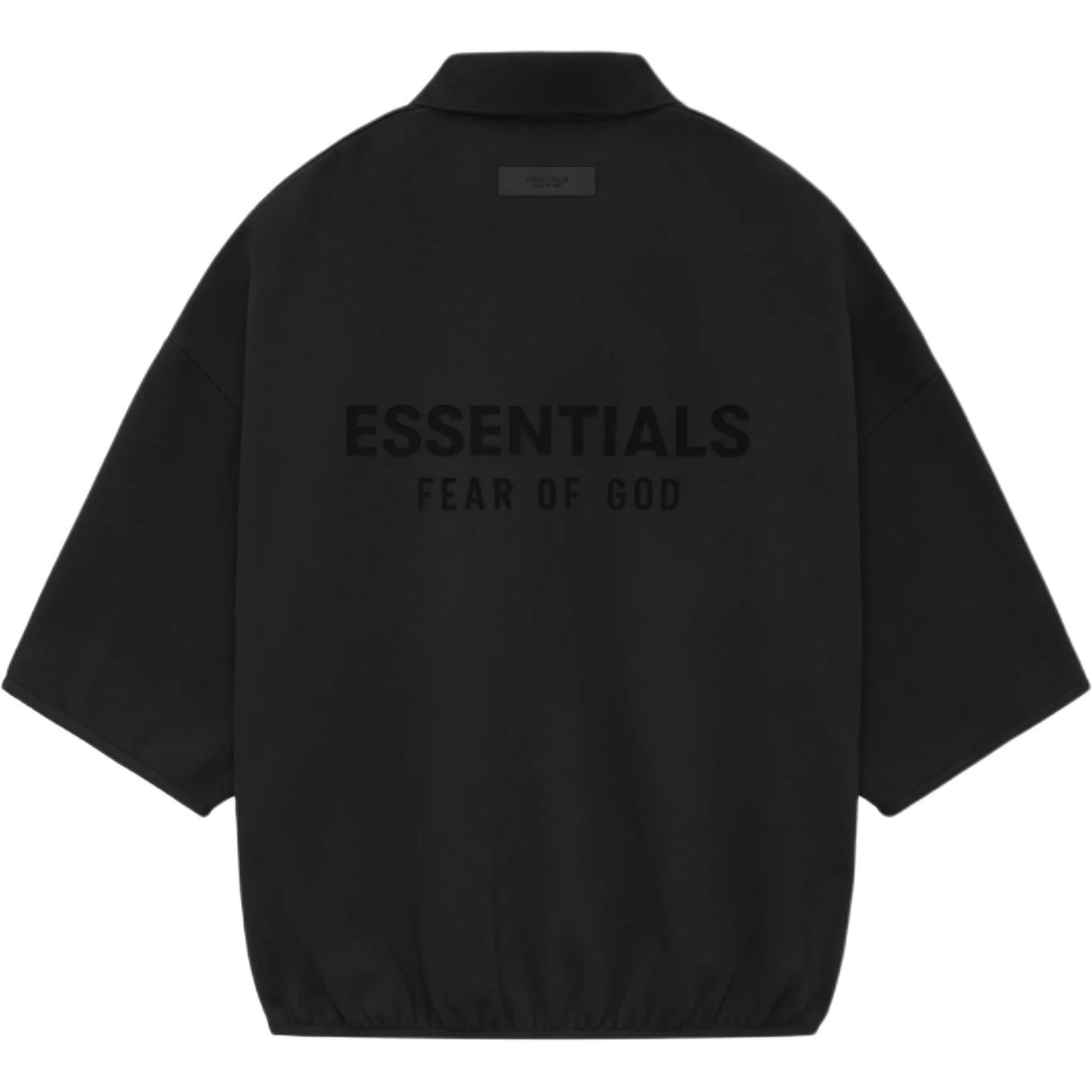Fear of God Essentials SS24 3/4 Sleeve Polo Shirt 'Black' 192SU244400F - 2
