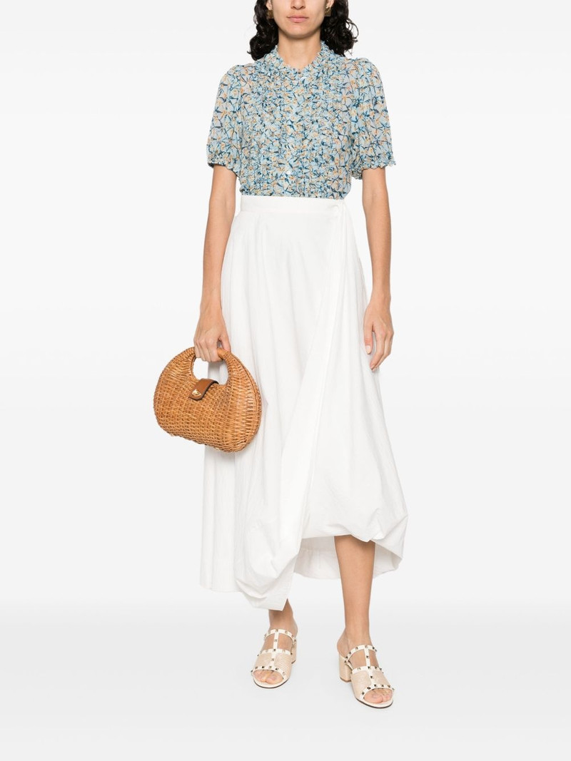 ULLA JOHNSON floral-print silk shirt outlook