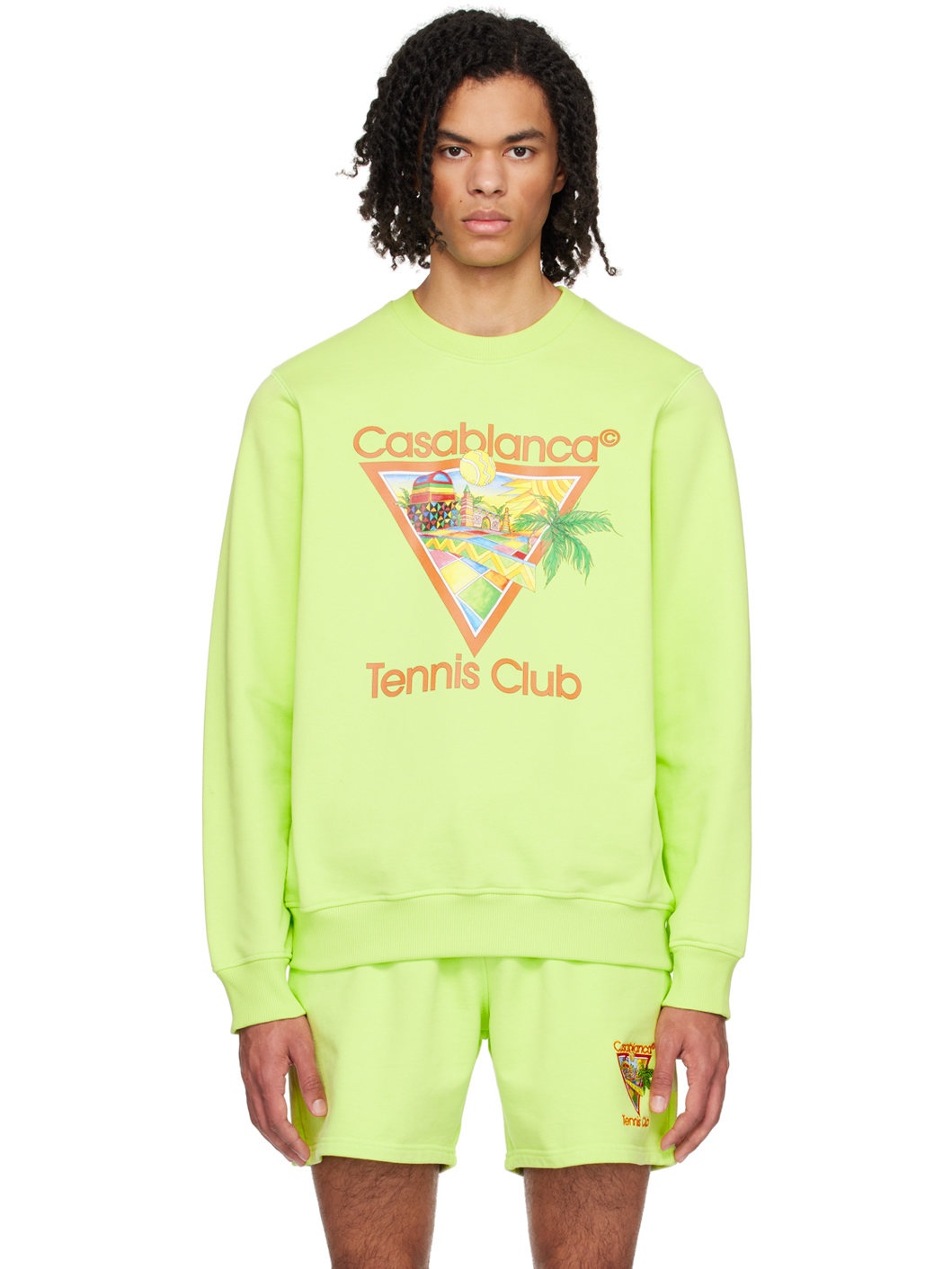 Green 'Afro Cubism Tennis Club' Sweatshirt - 1