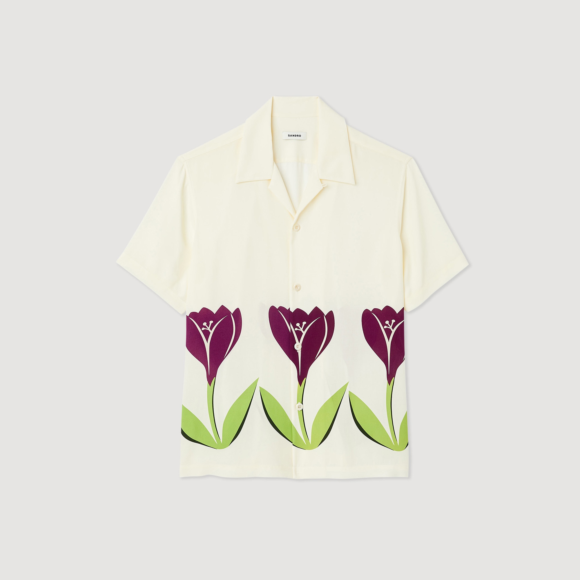 Floaty shirt with tulip print - 1