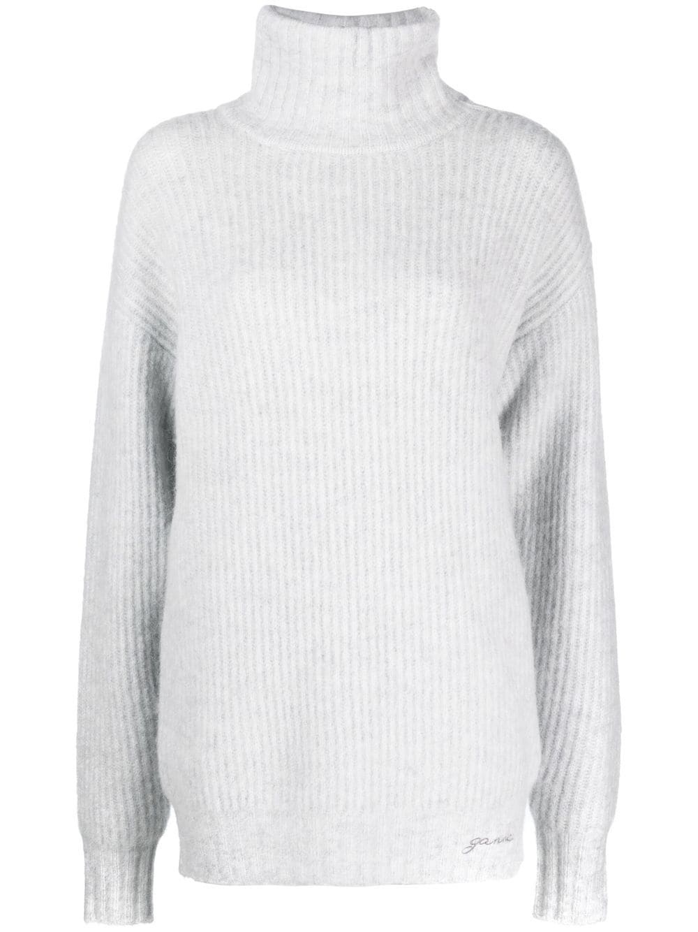 ribbed-knit roll-neck jumper - 1