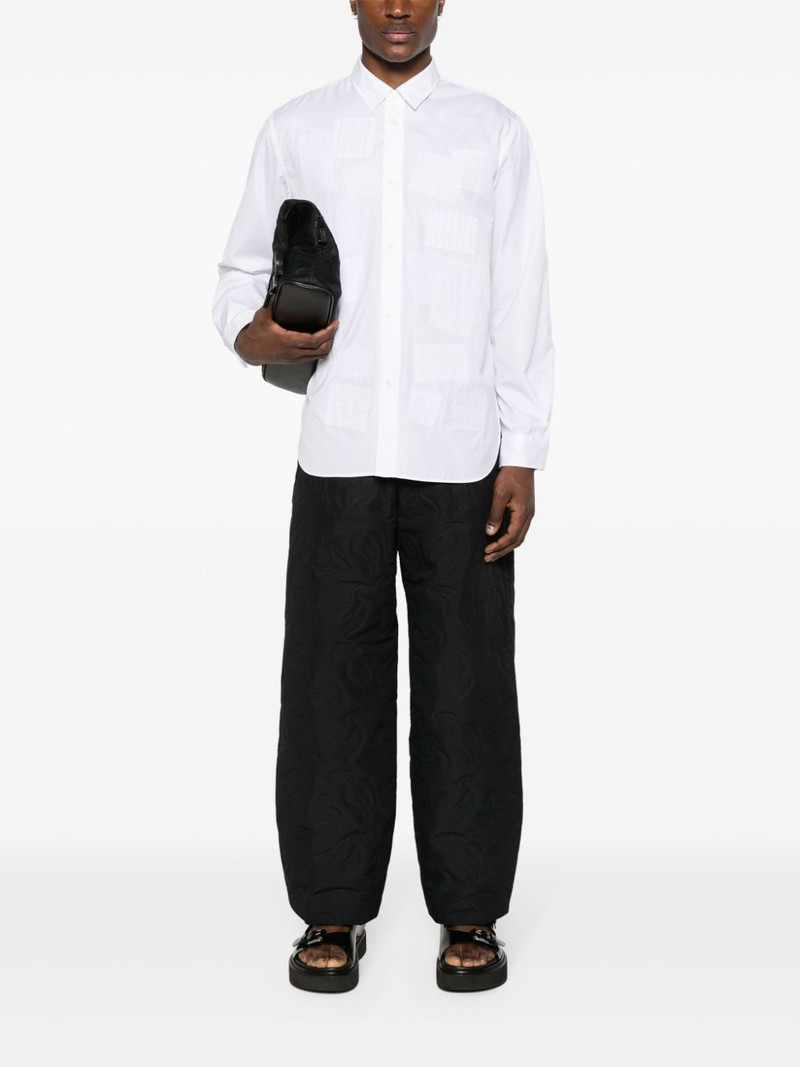 Junya Watanabe MAN patchwork-detail cotton shirt outlook