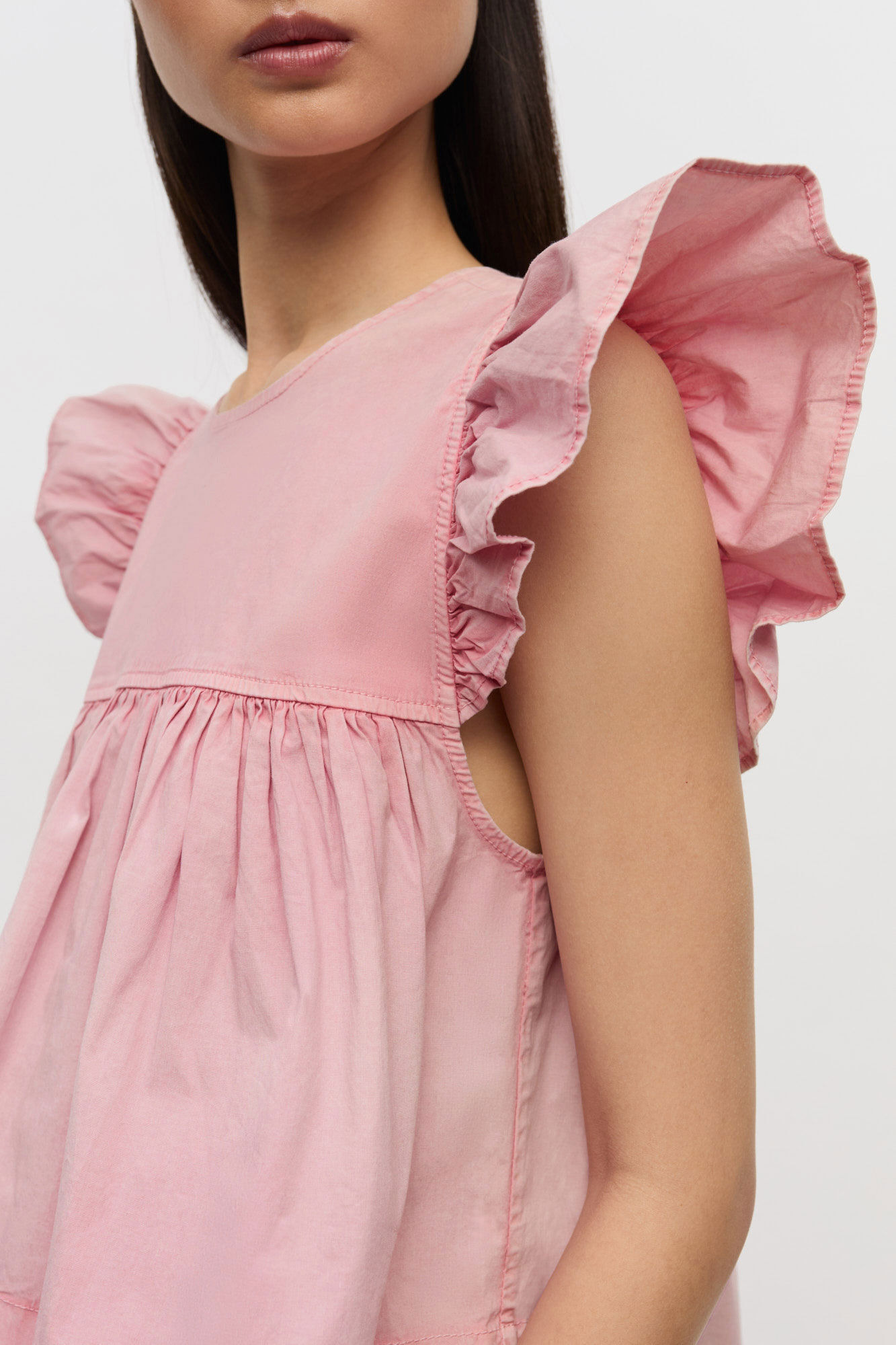 PINK WASHED COTTON TOP - 4