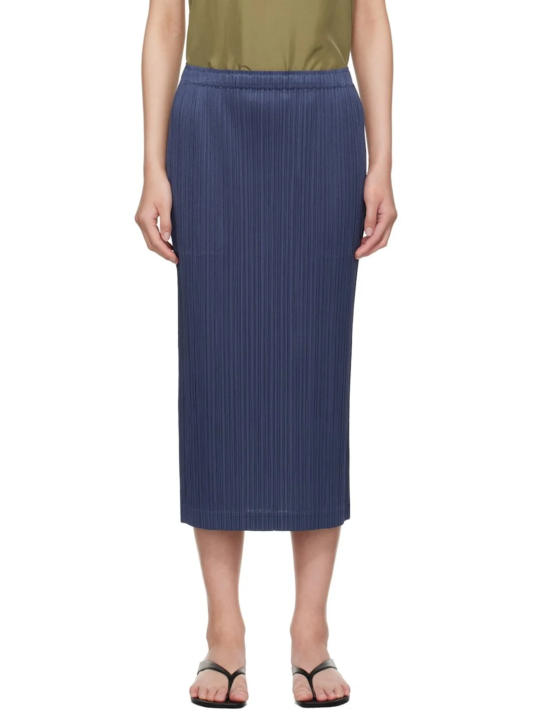 Navy May Loop Bottoms Midi Skirt - 1