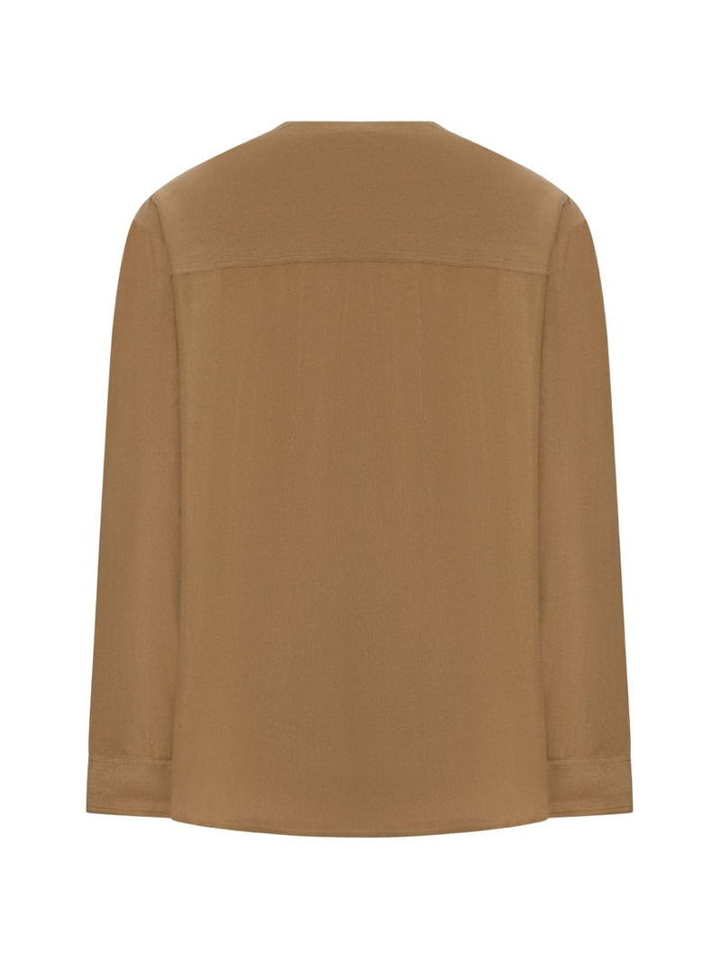 GIORGIO ARMANI chest-pocket V-neck shirt outlook