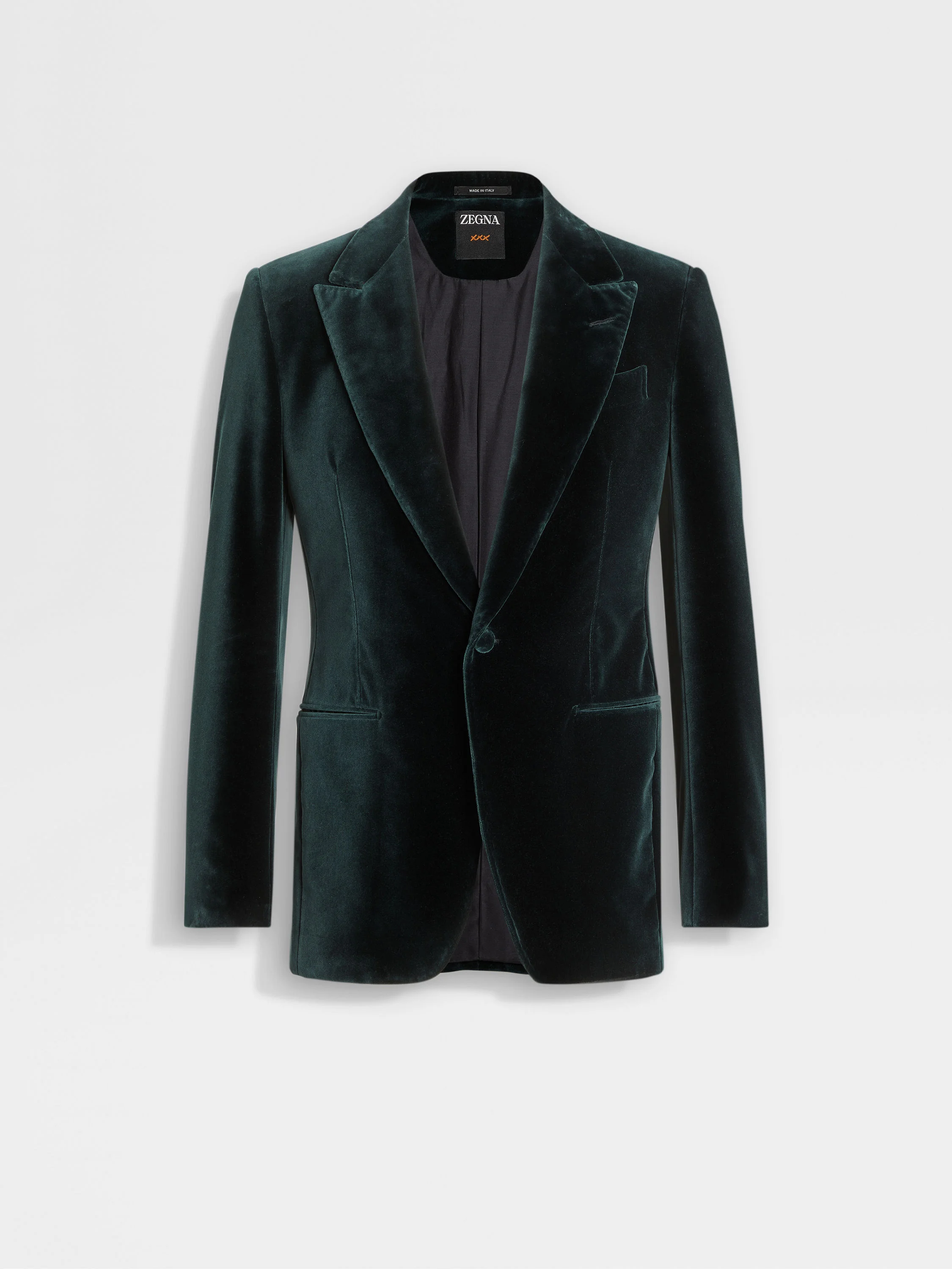 DARK TEAL BLUE COTTON JACKET - 1