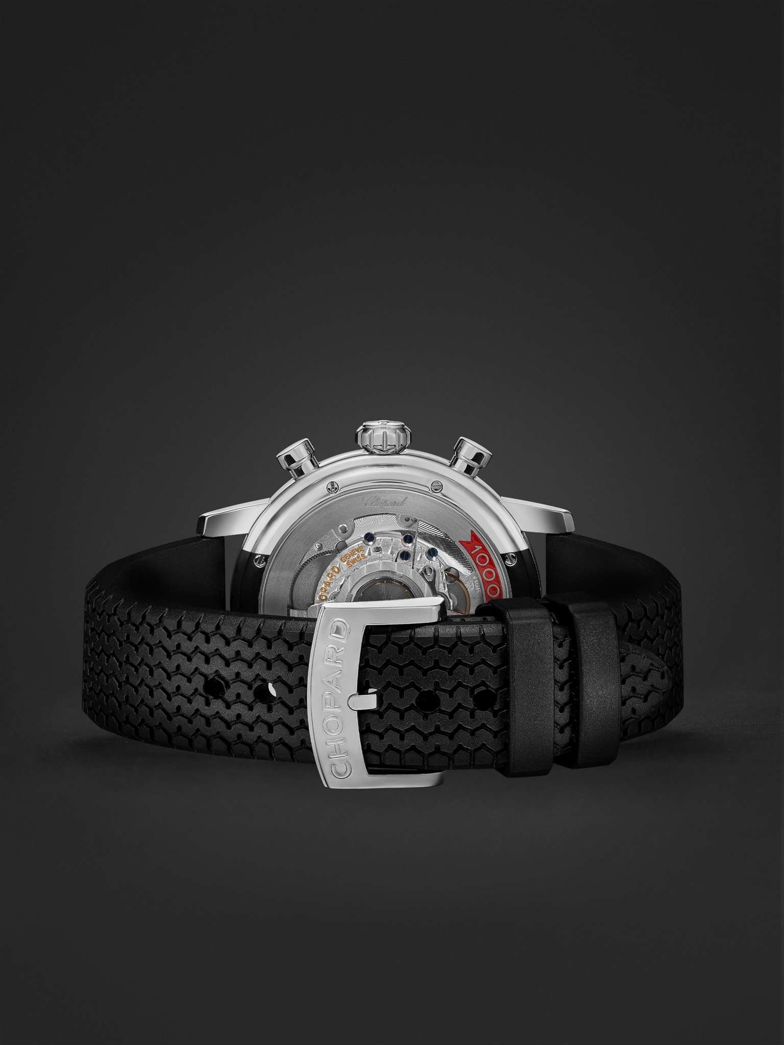 Mille Miglia Classic Chronograph Automatic 42mm Stainless Steel and Rubber Watch, Ref. No. 168589-30 - 3