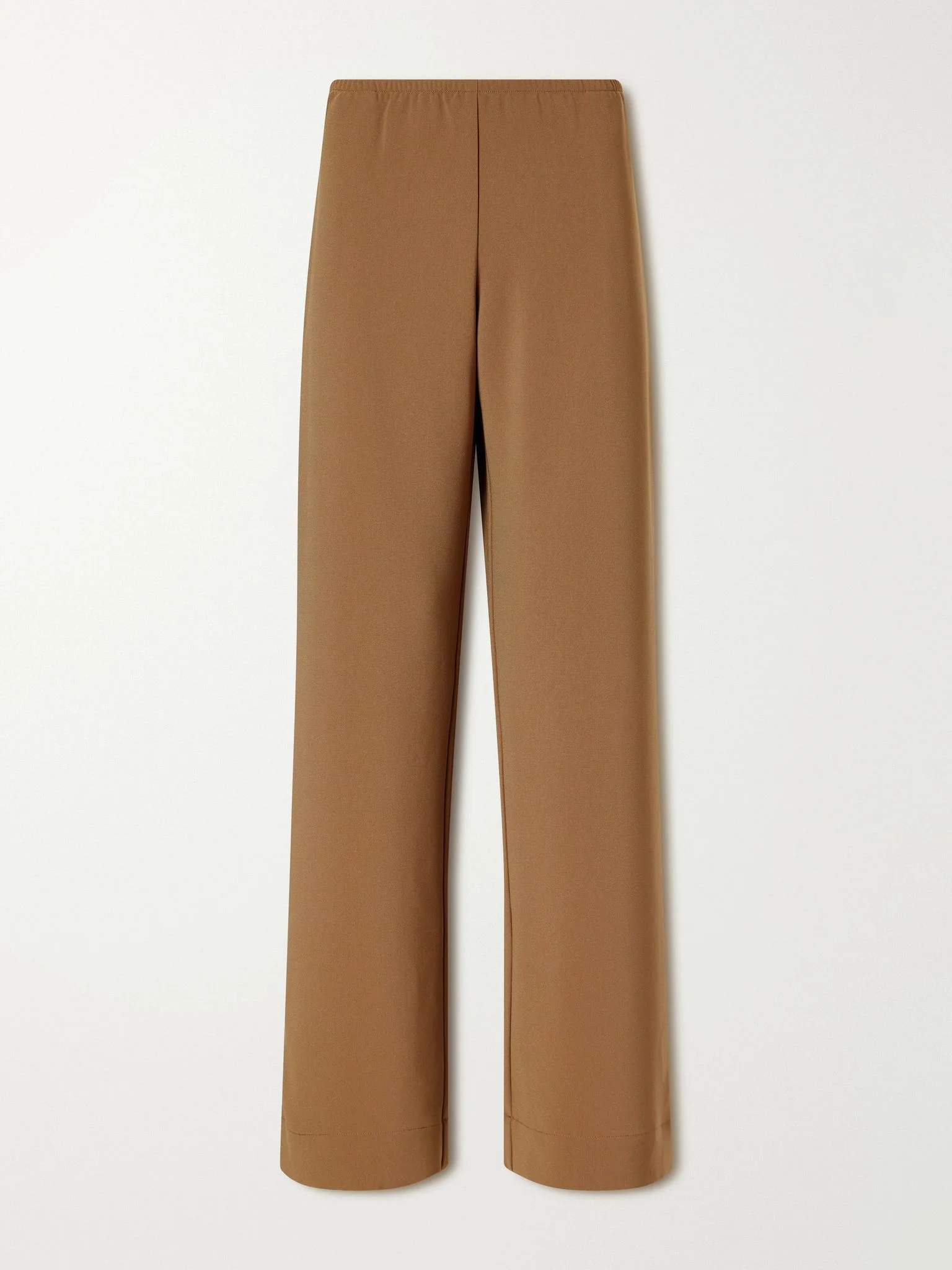 Arielle crepe wide-leg pants Tan - 1