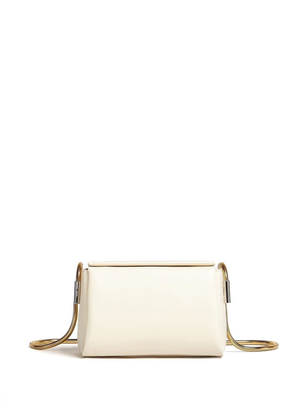 round snake chain leather shoulder bag - 1