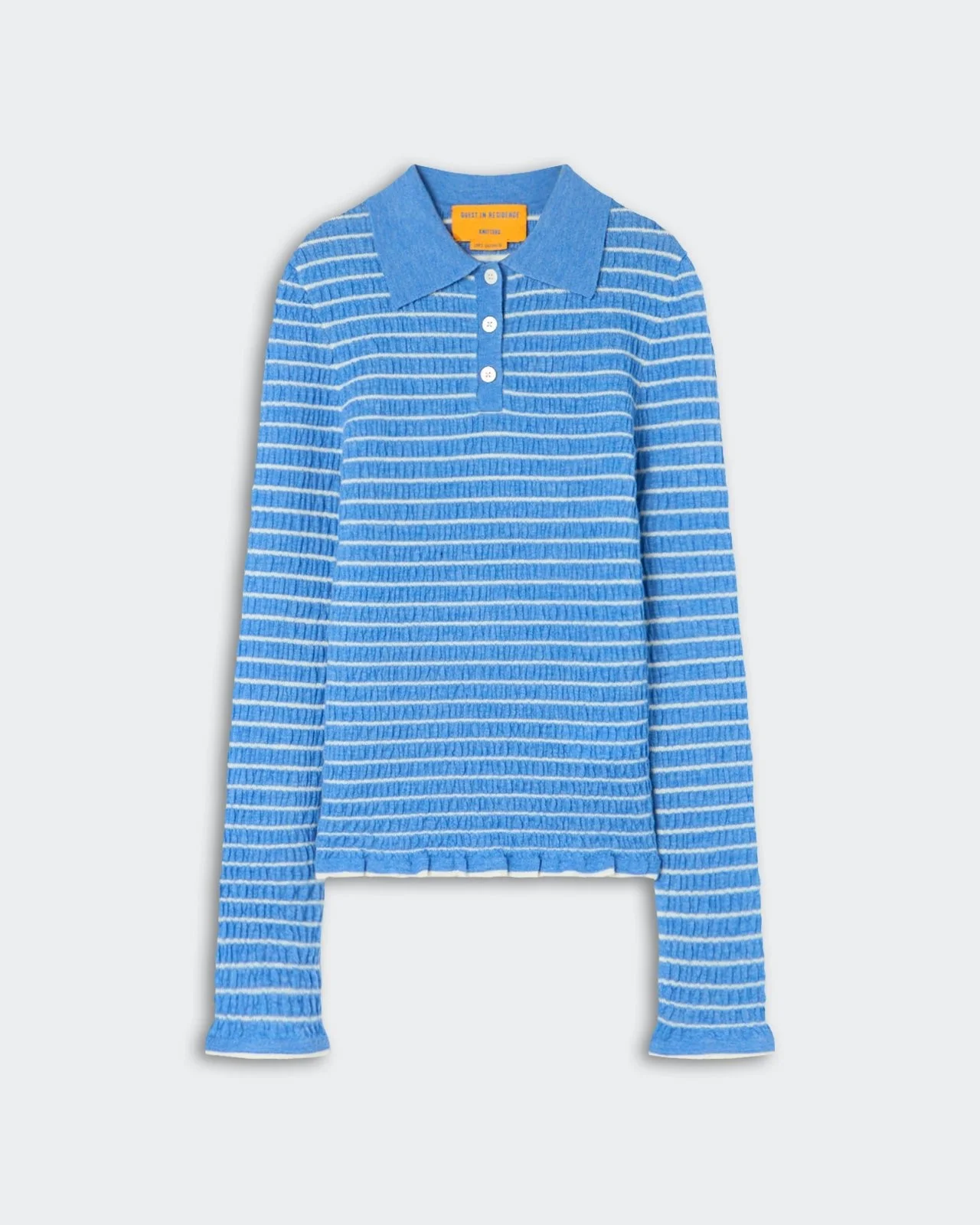 Smocked L/S Shrunken Polo - 1