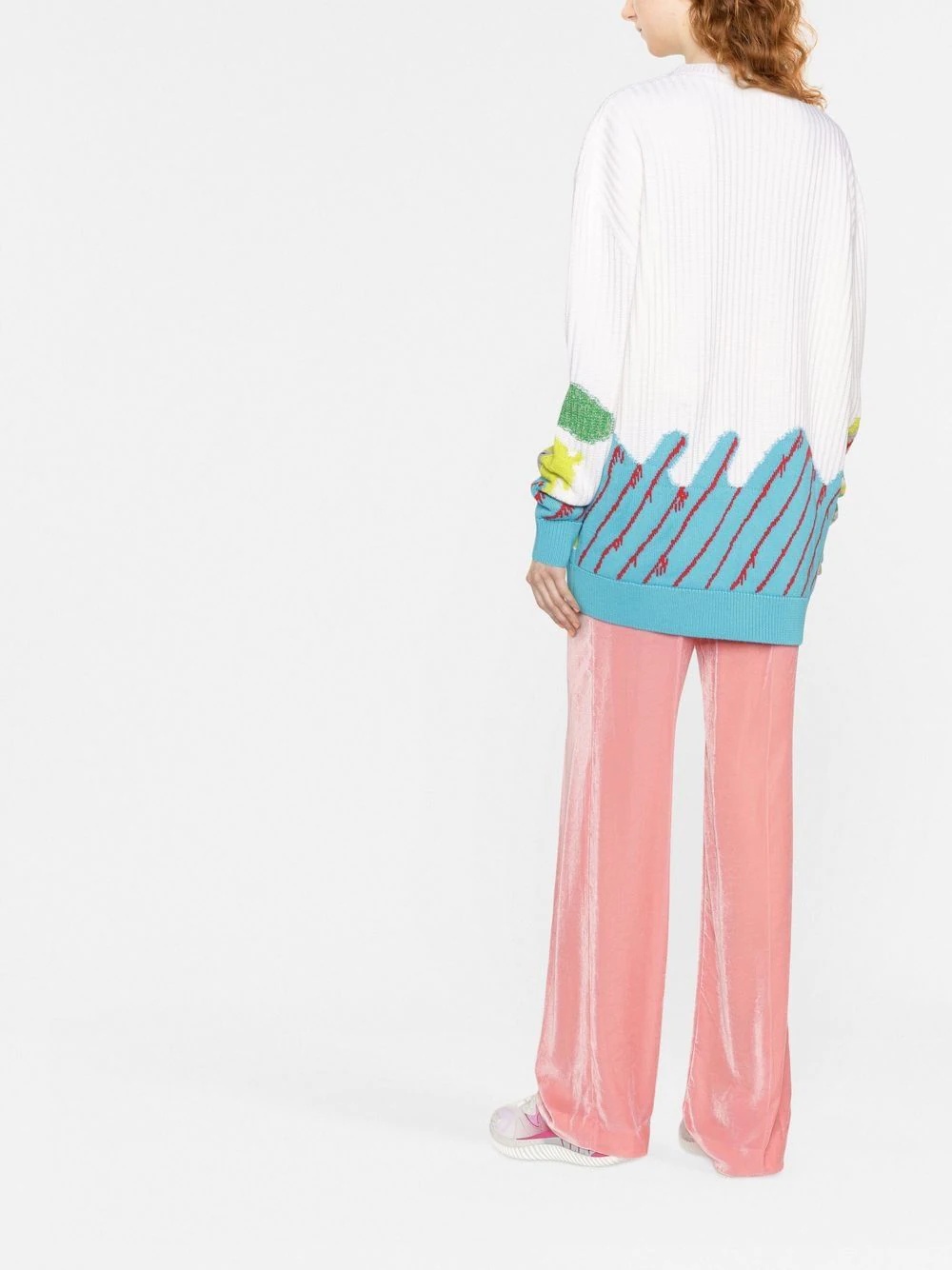 intarsia-knit oversized jumper - 4