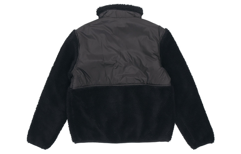 PUMA PUMA Sherpa Contrasting Colors Sports lamb's wool Stand Collar Logo Jacket Black 846325-01 outlook