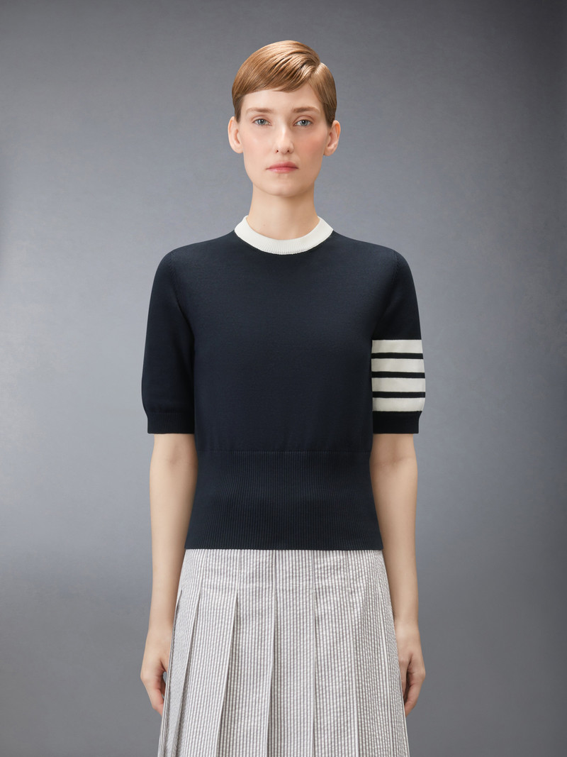 Thom Browne JERSEY HECTOR INTARSIA 4-BAR TEE outlook