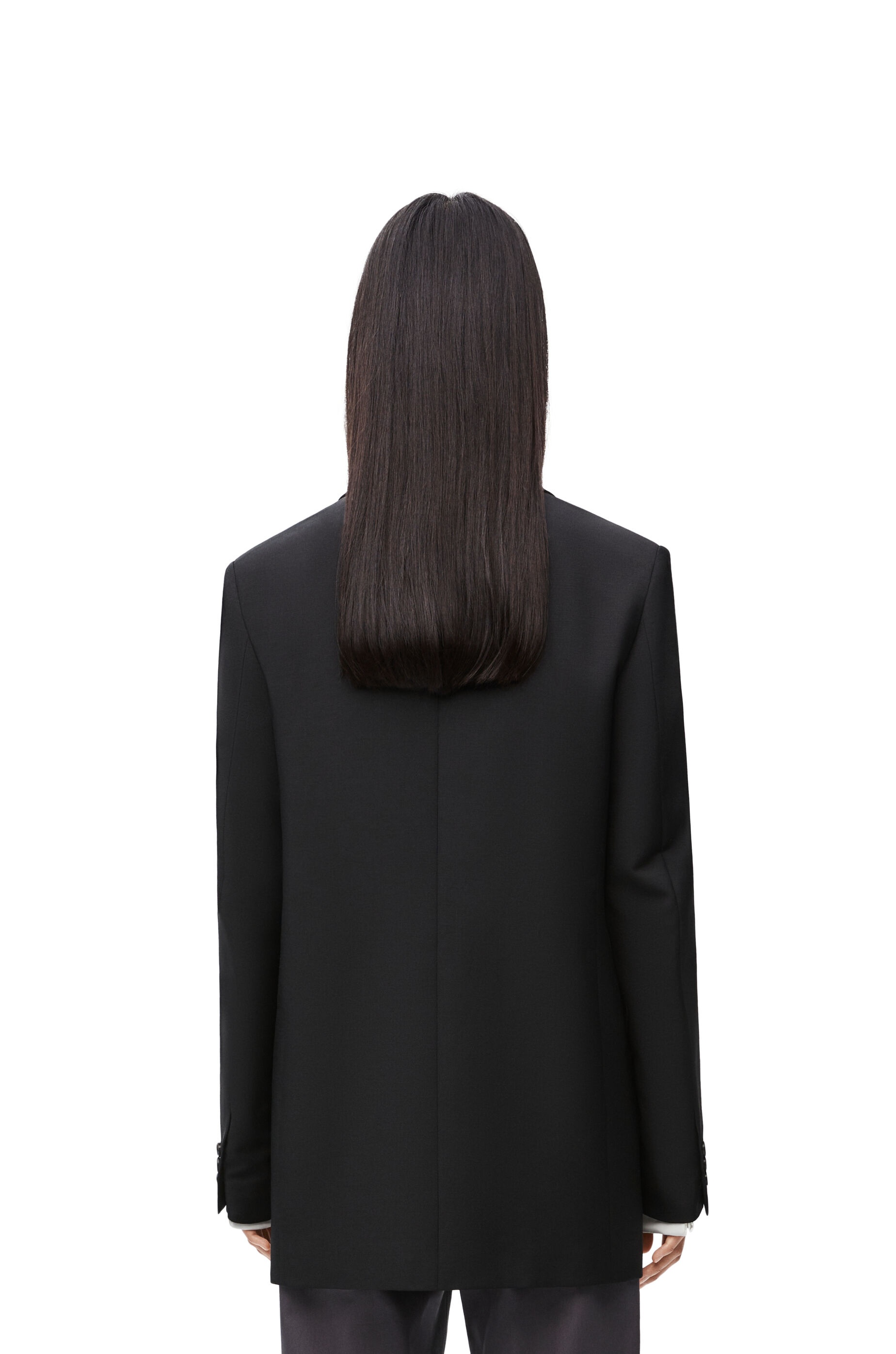 Double breasted jacket in mohair and wool - 4