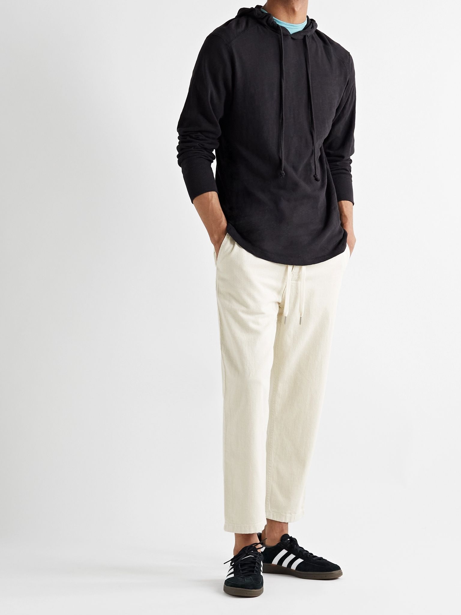 Cropped Cotton and Hemp-Blend Twill Drawstring Trousers - 2