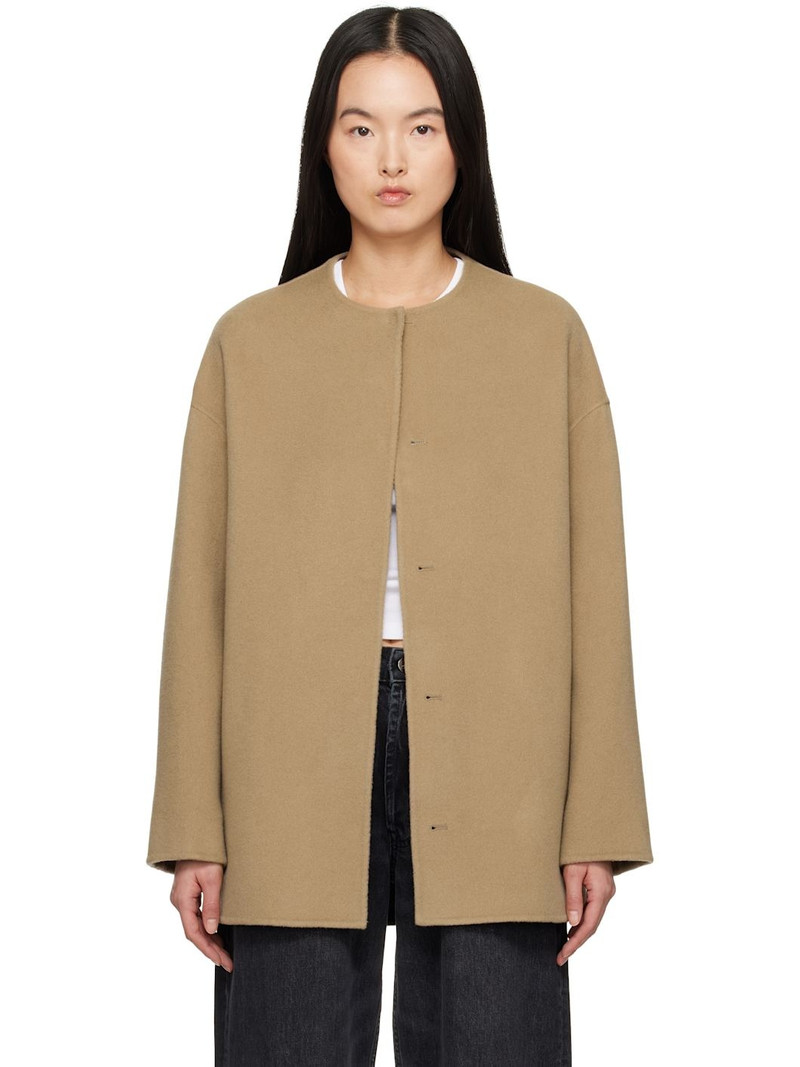 Gio 짧은 모직 코트 민크 Taupe 1