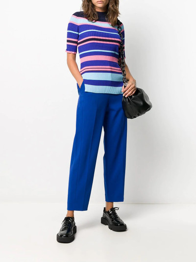 SJYP displaced-waistband straight leg trousers outlook