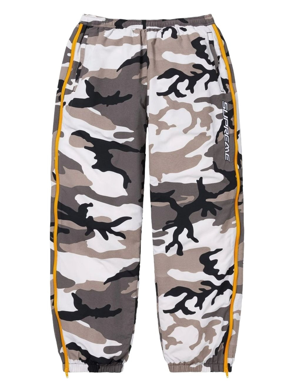 camo-print zip-detail trousers - 1