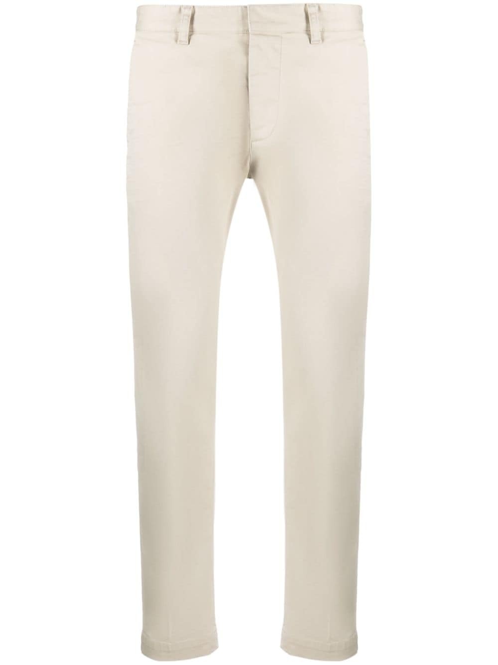 low-rise slim-fit cotton chinos - 1
