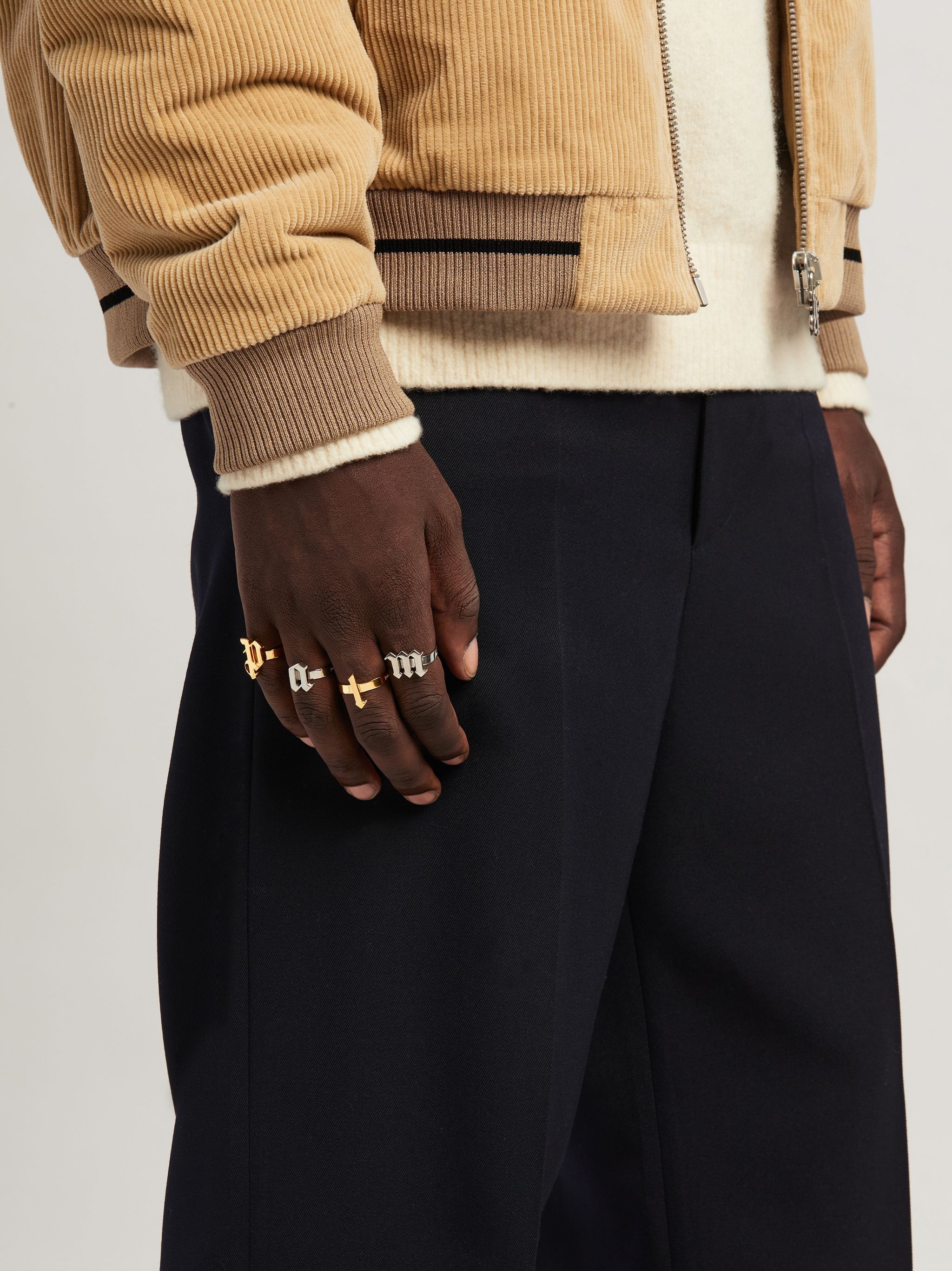 Bicolor Palm Rings Set - 2