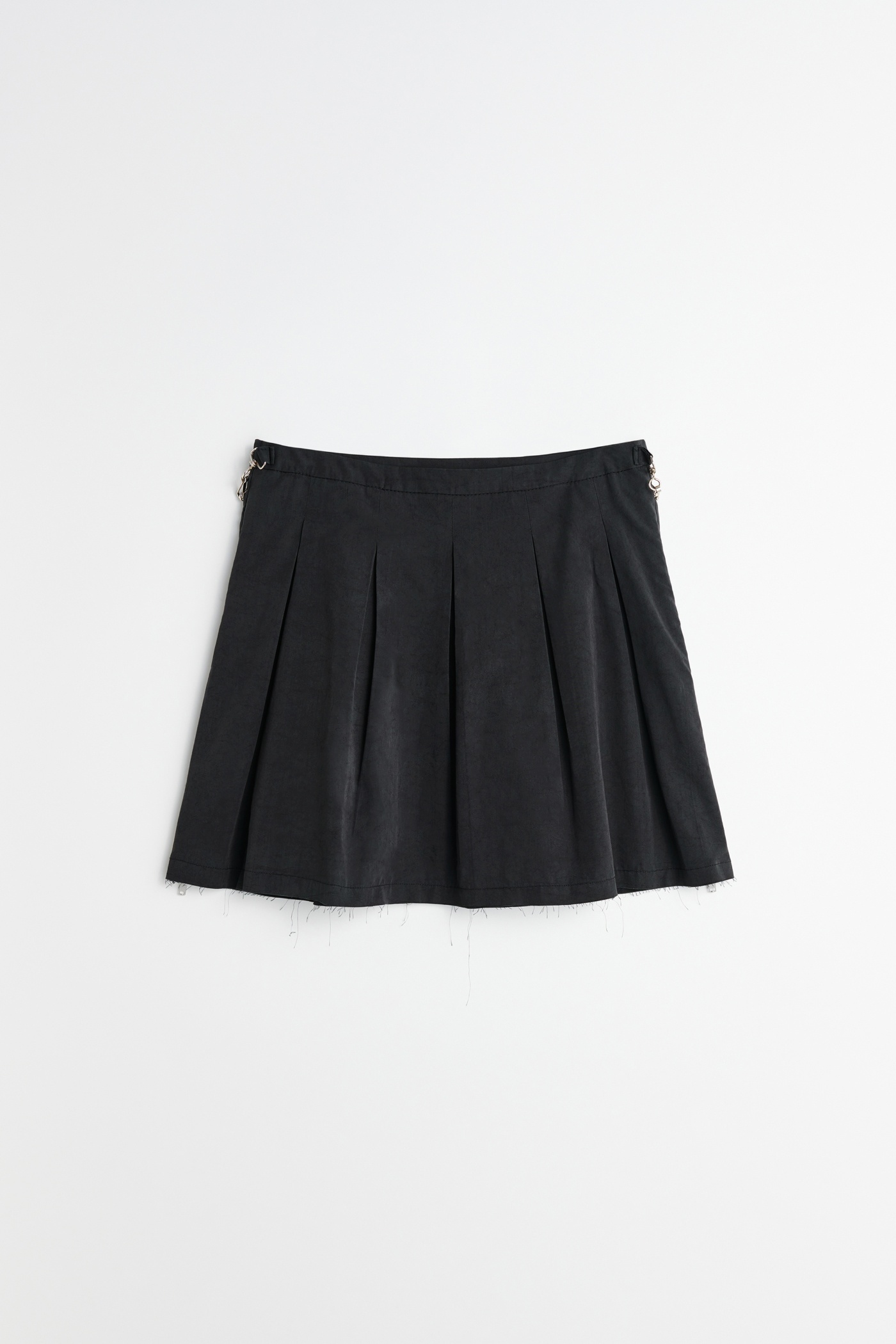 Object Skirt Black Peached Cupro Poplin - 7