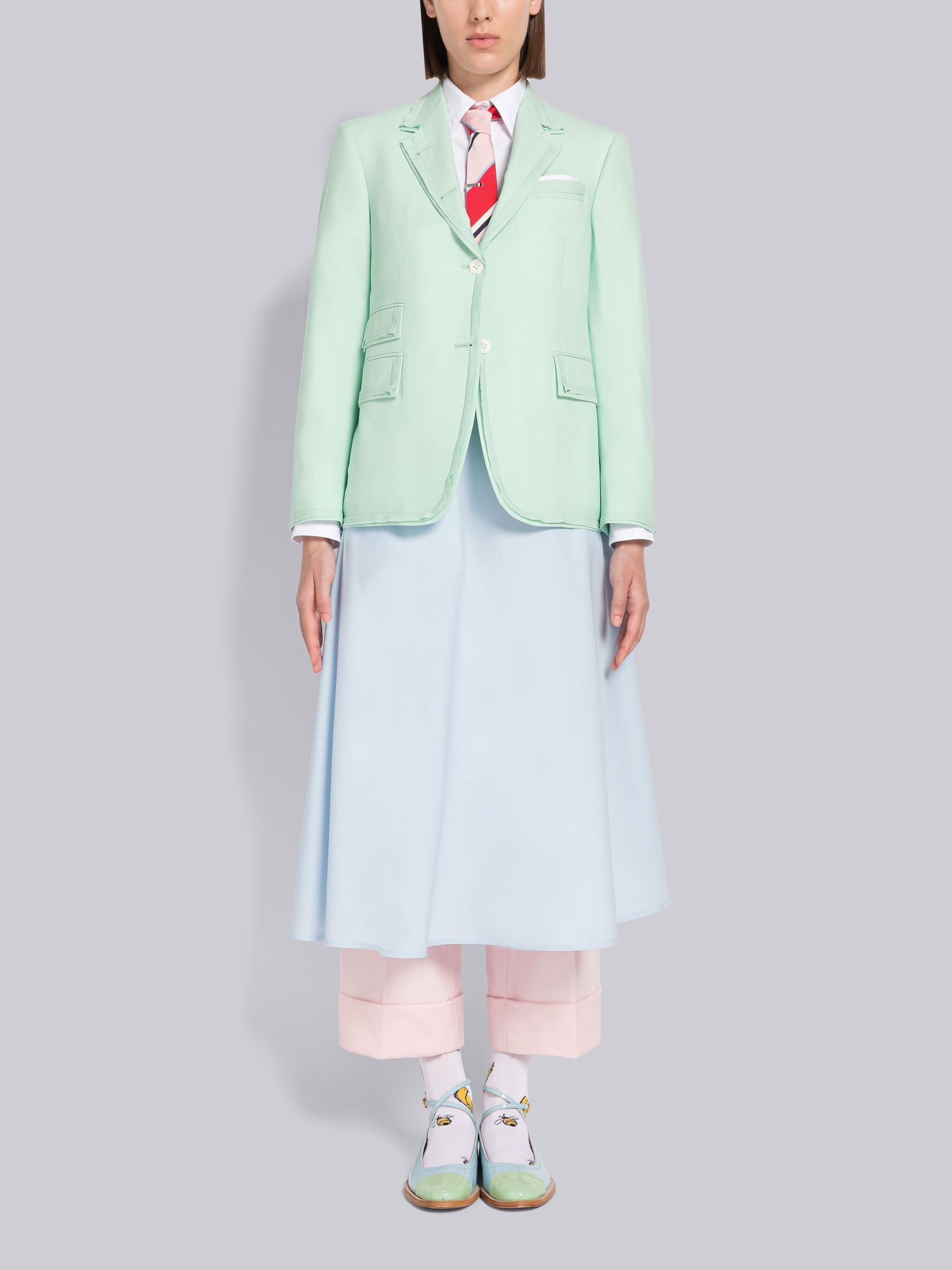 Piece Dyed Plain Weave A-line Skirt - 4