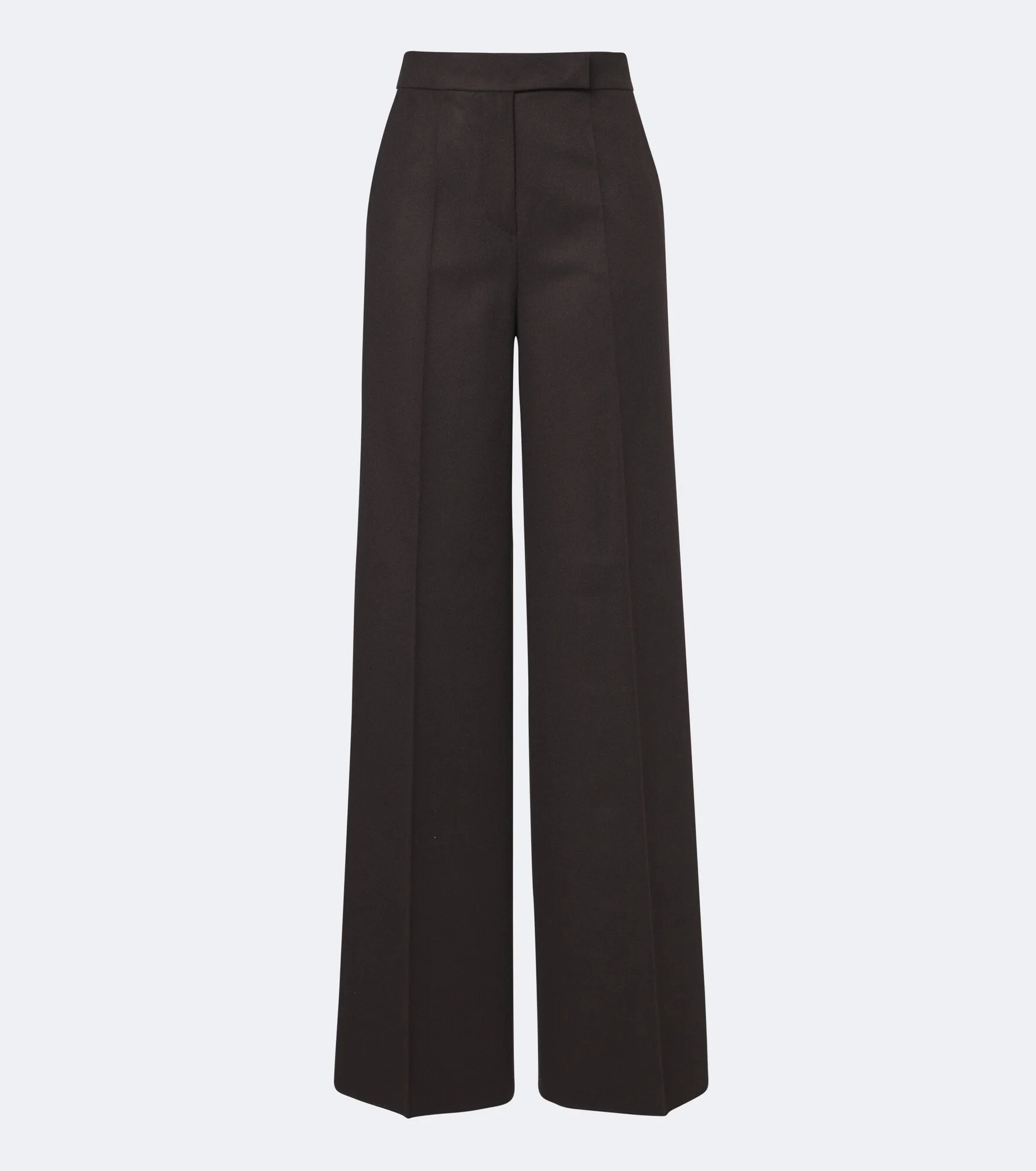 Pleated camel hair wide-leg pants - 1