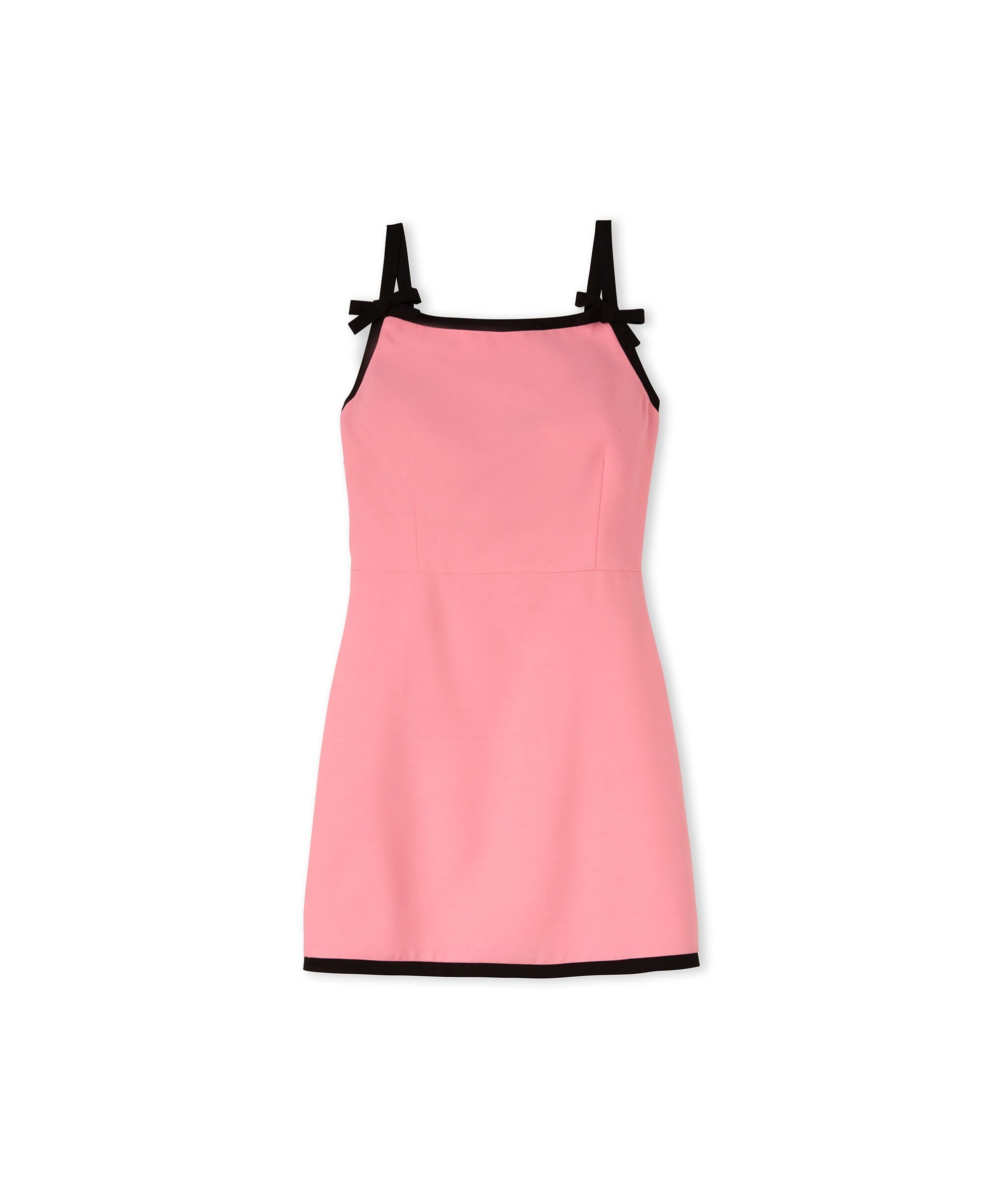 Viscose mini sheathe dress with contrasting border - 3