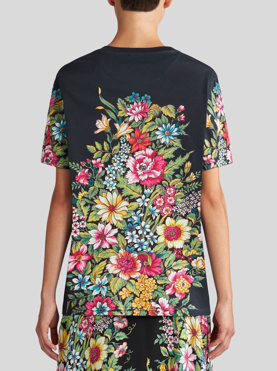 T-SHIRT WITH BOUQUET PRINT - 5