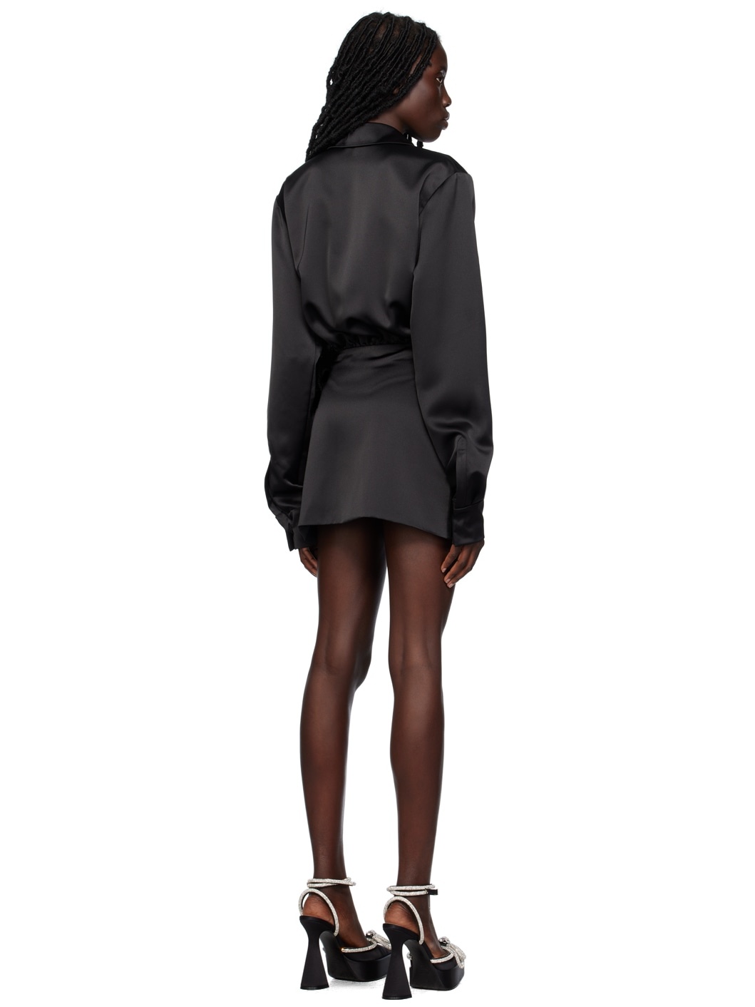 Black Karma Flower Minidress - 3
