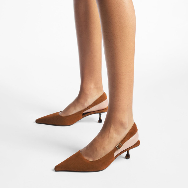 JIMMY CHOO Amel 50
Tan/Tortoise Suede Pumps outlook