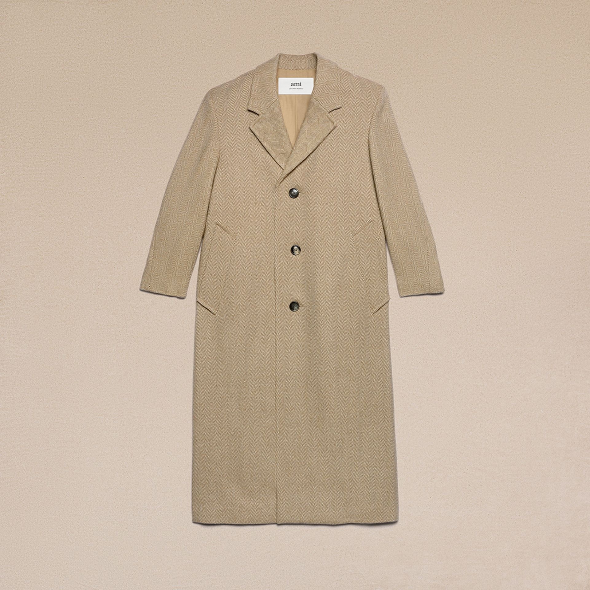 Three Buttons Oversized Coat - 2