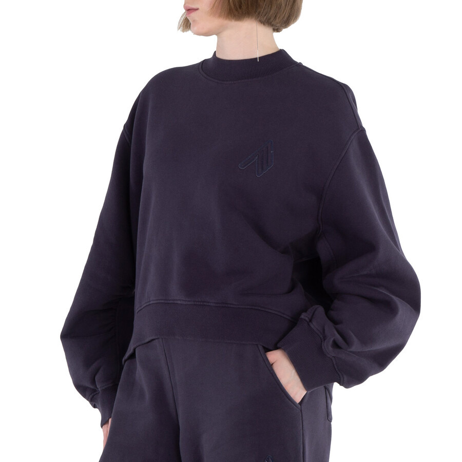 The Attico Logo Embossed Crewneck Fleece Sweatshirt - 2
