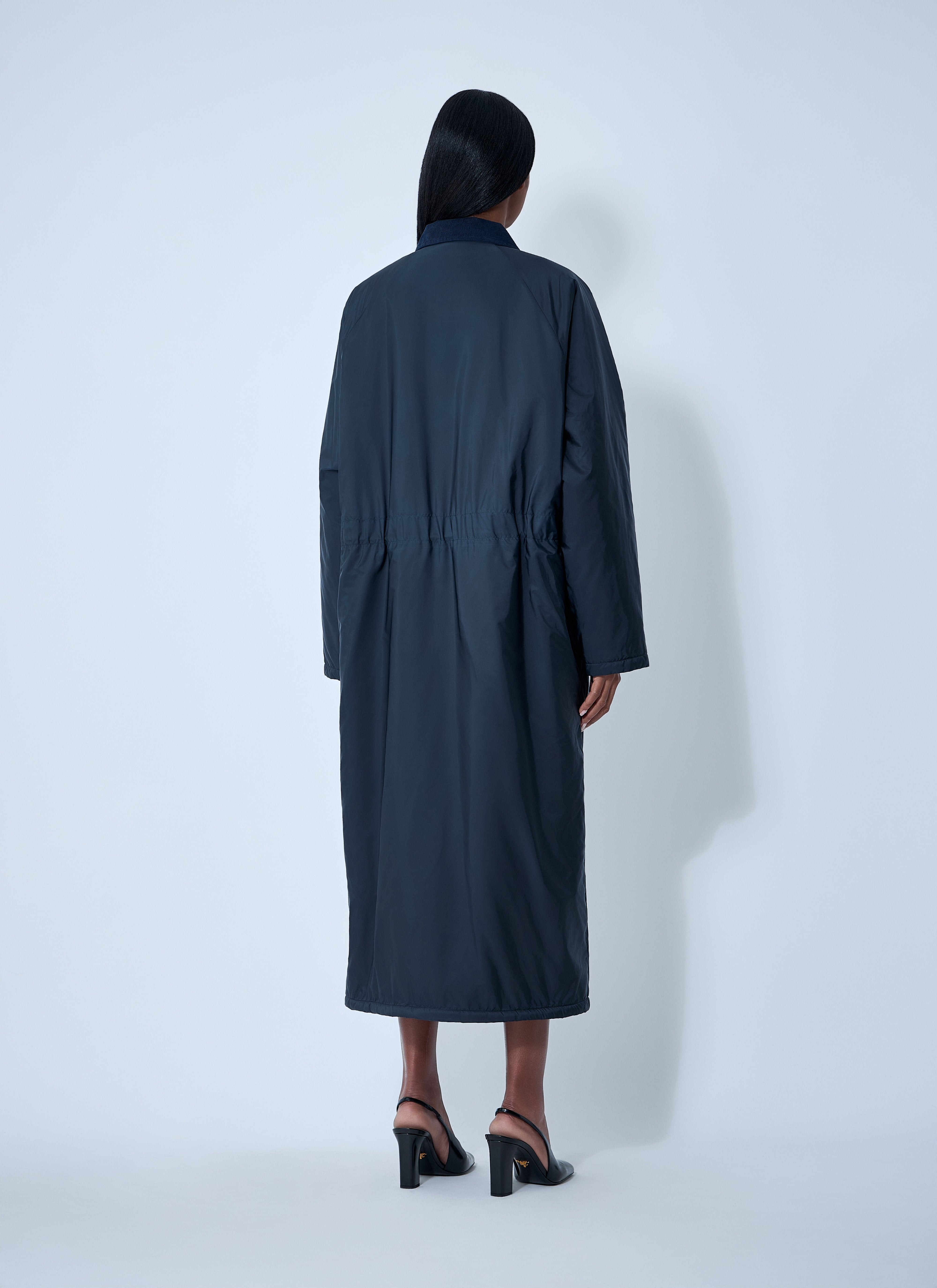 Prada Women Logo Print Long Coat - 4