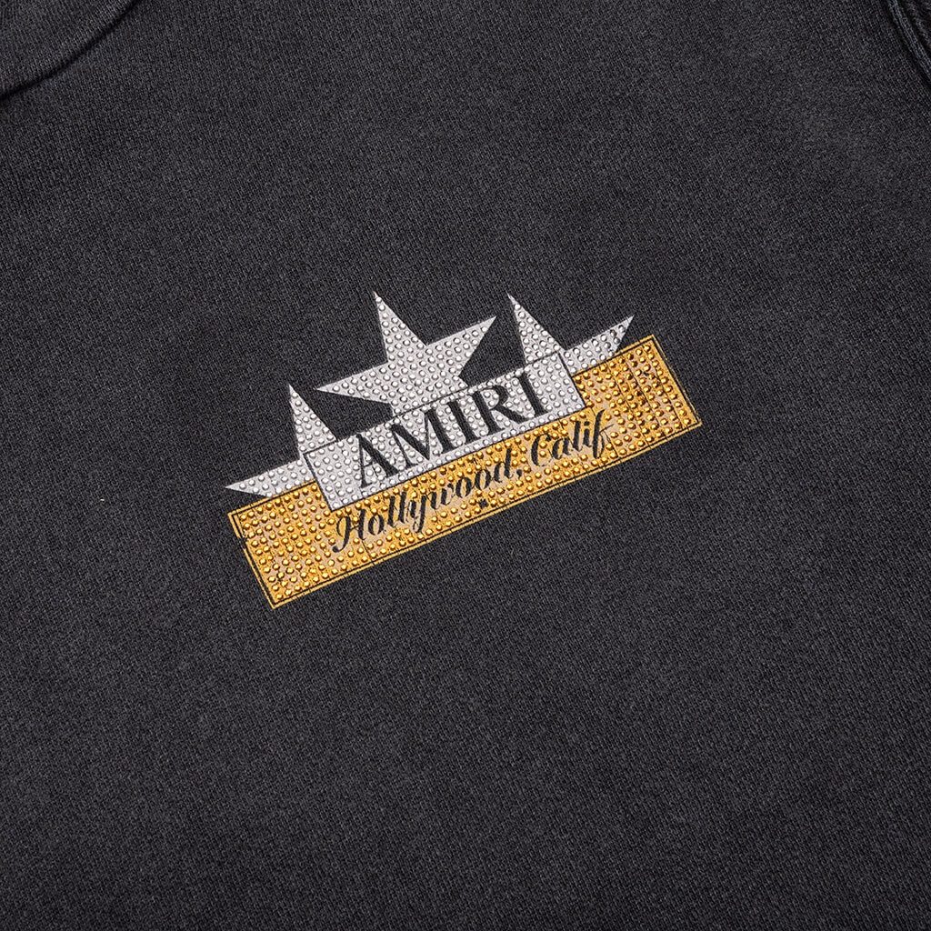 VINTAGE CRYSTAL STAR HOODIE - BLACK - 3